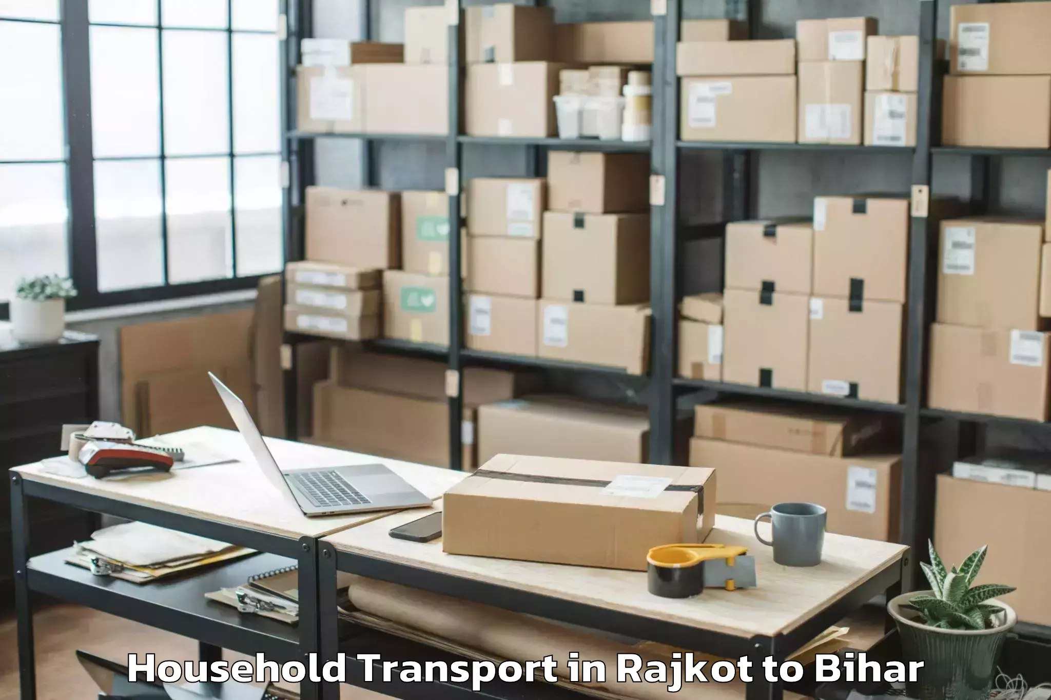 Book Rajkot to Jhanjharpur Household Transport Online